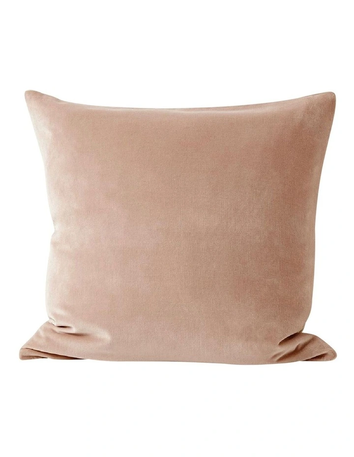 Luxury Velvet Cushion In Rosewater