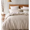 Sandy Cape Washed Belgian Linen Quilt Cover Set Moonbeam