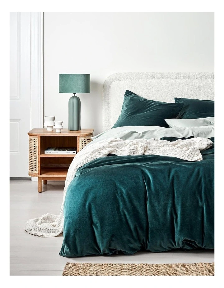 Luxury Velvet Bedlinen Collection Indian Teal