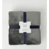 Heritage Faux Mink Blanket Charcoal