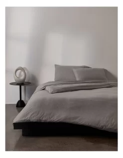 Calvin Klein Harrison Modern Cotton Quilt Cover In Grey