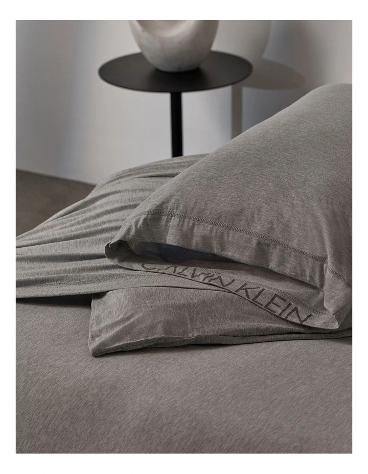 Calvin Klein Harrison Modern Cotton Quilt Cover In Grey - Image 2