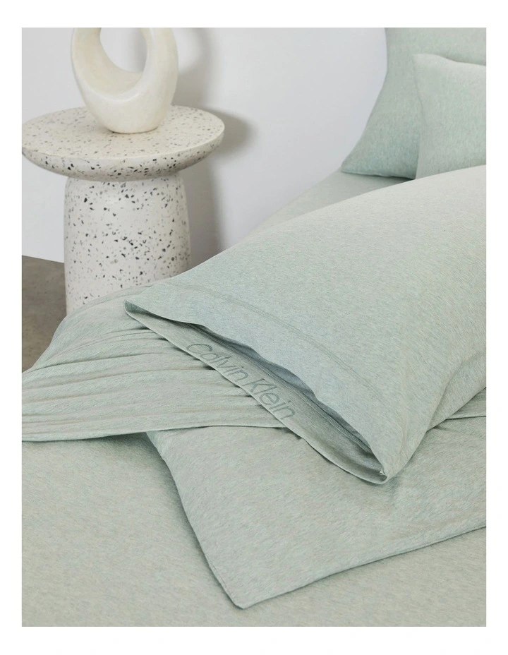 Calvin Klein Modern Cotton Harrison Quilt Cover In Mint Sandstone - Image 4