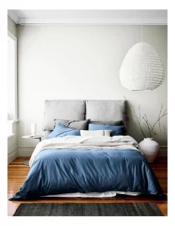 Halo Organic Cotton Bedlinen Collection In Bijou Blue