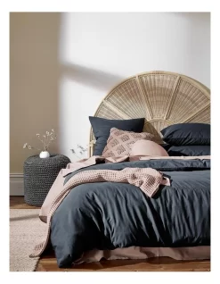 Halo Organic Cotton Bedlinen Collection In Steel