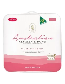Homestead Australian 80% Duck Down With 20% Duck Feather All Seasons Quilt