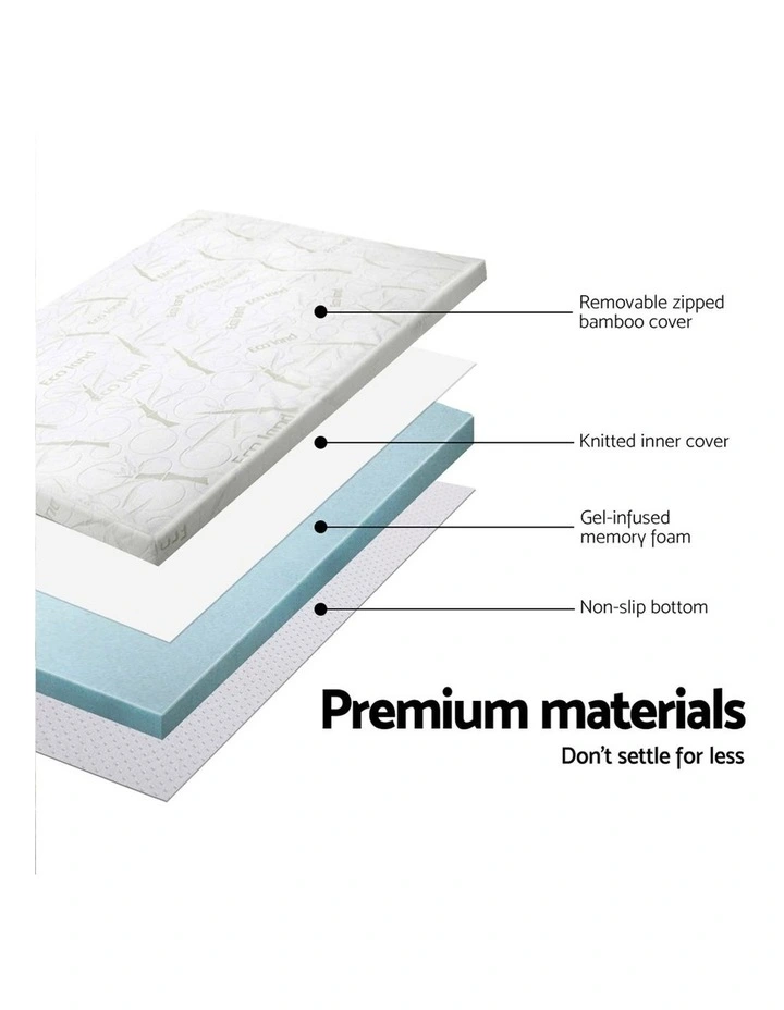 COOL GEL Memory Foam Mattress Topper - Image 5