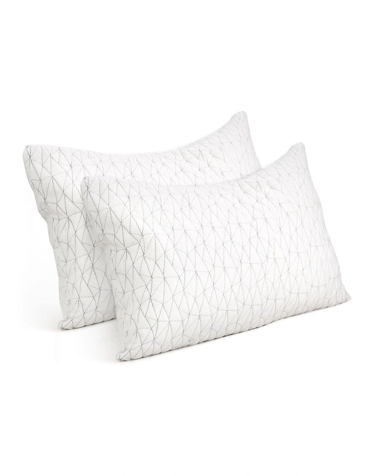 Set Of 2 Rayon Single Memory Foam Pillow