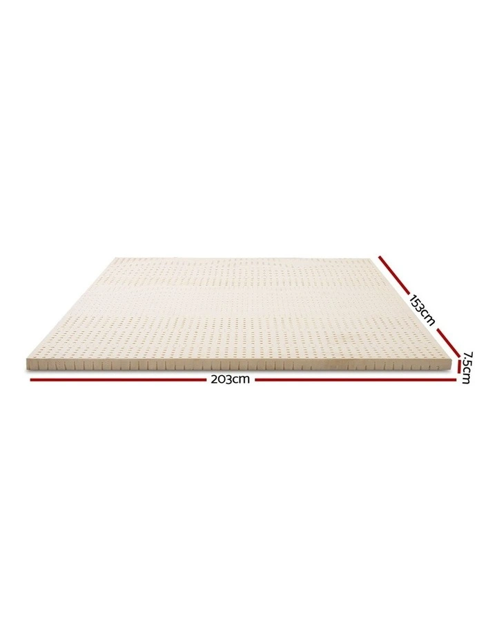 Giselle Bedding 7 Zone Latex Mattress Topper Underlay 7.5cm Queen Mat Pad Cover - Image 2