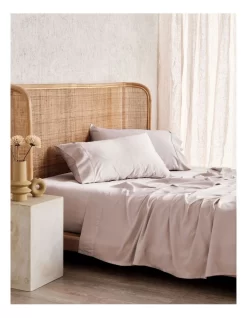Linen House Nara Bamboo Cotton 400TC Sheet Set In Wisteria