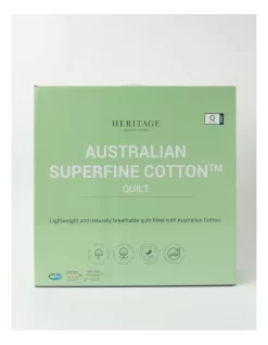 Heritage Australian Superfine Cotton Light Weight Quilt