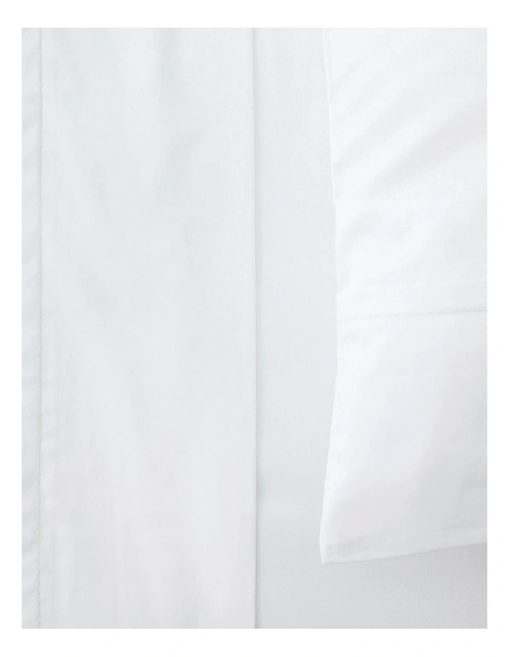 Organic Cotton Sateen 400TC Sheet Set In White - Image 2