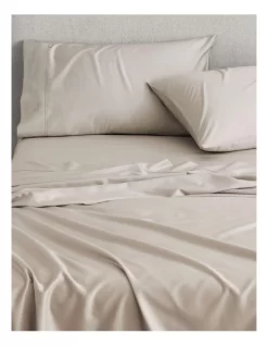 Tencel Lyocell Fibre & Cotton Sheet Set In Bone