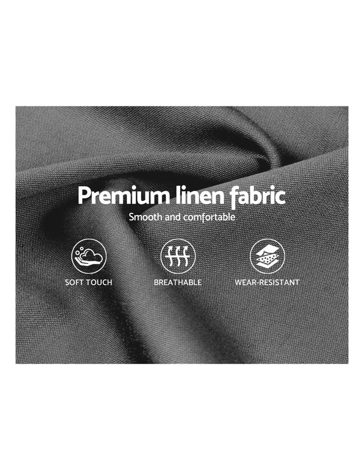 Queen Size Wooden Upholstered Bed Frame Headborad Grey - Image 5