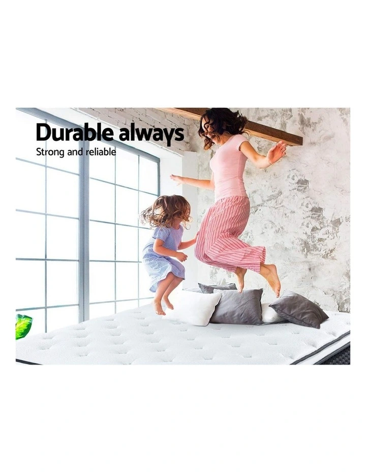 Queen Size Mattress Euro Top Bed Bonnell Spring Foam 21Cm - Image 3