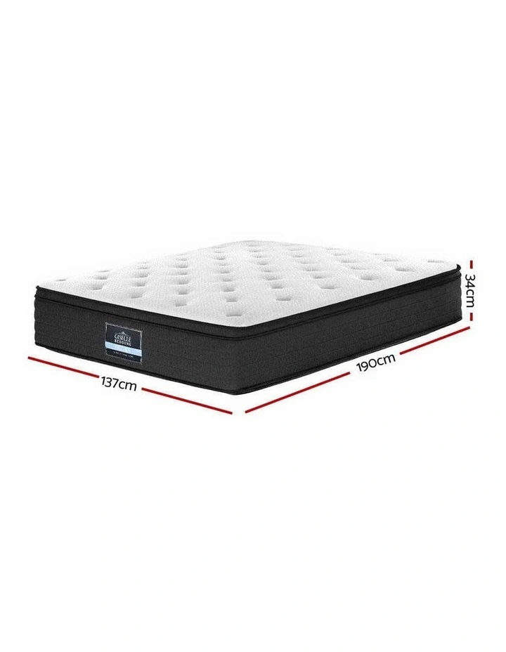 Double Mattress Bed 7 Zone Euro Top Pocket Spring Firm Foam - Image 2