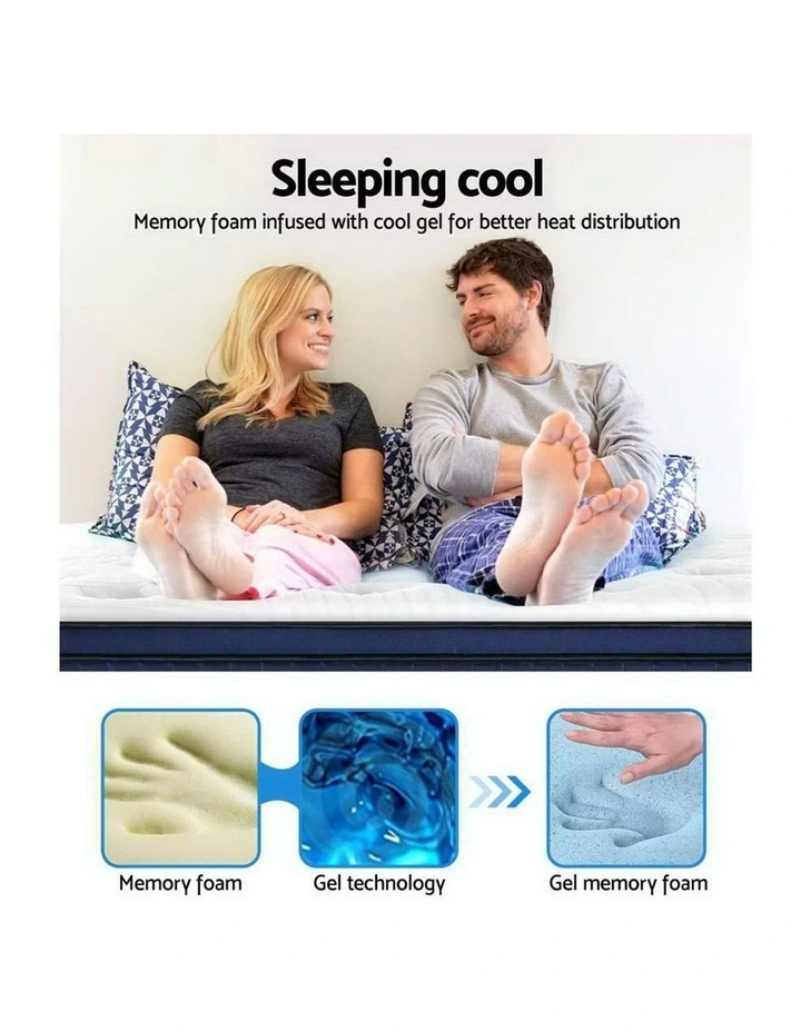 Double Mattress Bed Pocket Spring Cool Gel Memory Foam 7 Zone - Image 5