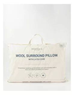 Heritage Wool Surround Pillow With Latex Core White