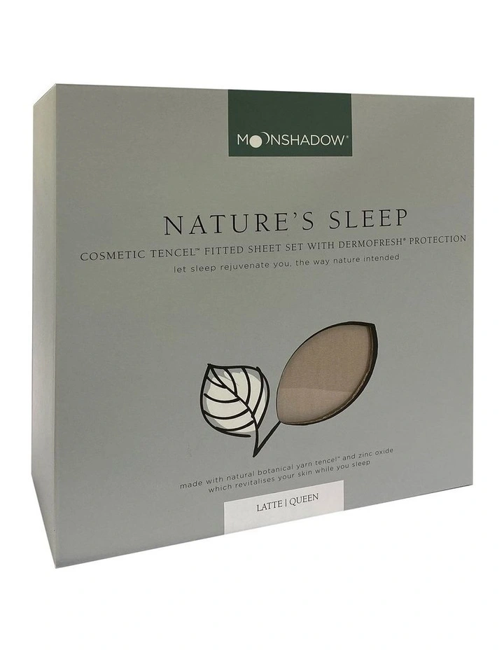 Nature's Sleep Cosmetic TENCEL Fitted Sheet Set In Latte - Image 3