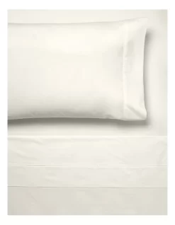 Linen House 300 Thread Count Vienna Sheeting In Cream