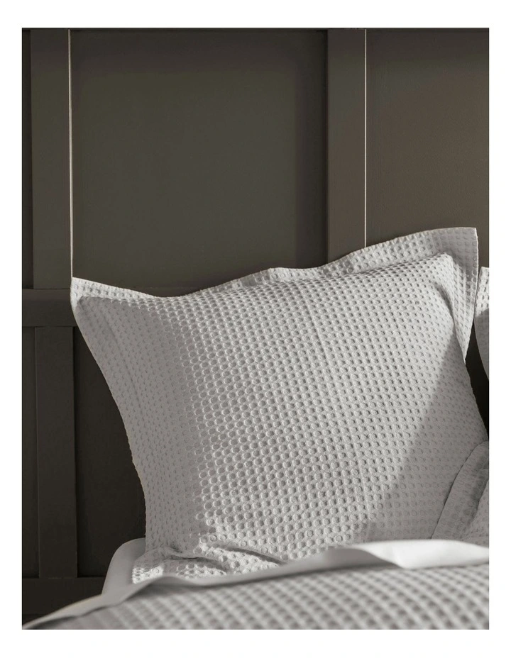 Linen House Deluxe Waffle Quilt Cover Set In Silver - Image 3