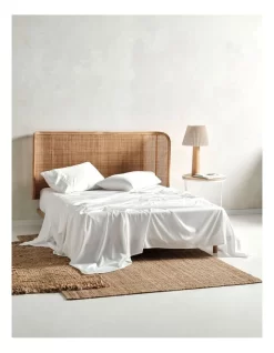 Linen House 400TC Australian Cotton Sheet Set White