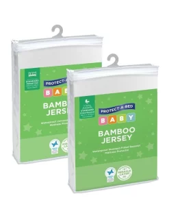 Kids Bamboo Jersey Waterproof Fitted Mattress Protector