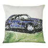 Vintage Car Cushion Blue