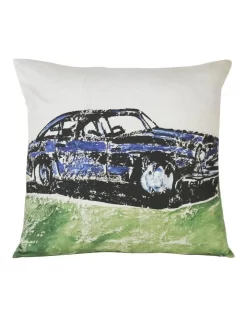 Vintage Car Cushion Blue