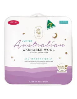 Homestead Junior Australian Washable Wool Quilt White