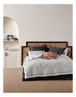 Linen House Vivienne Quilt Cover Set Black