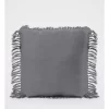Moreton Tassel Linen Cushion In Grey