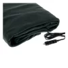 Heated Car Blanket Travel Rug Soft Caravan Fleece Electric Throw 12 Volt Dc Auto Black