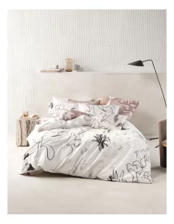 Linen House Lennox Quilt Cover Set Neutral