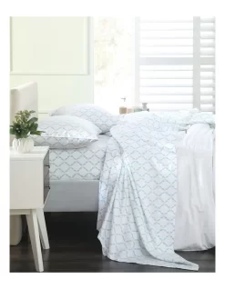 Grace Printed Sheet Set Green