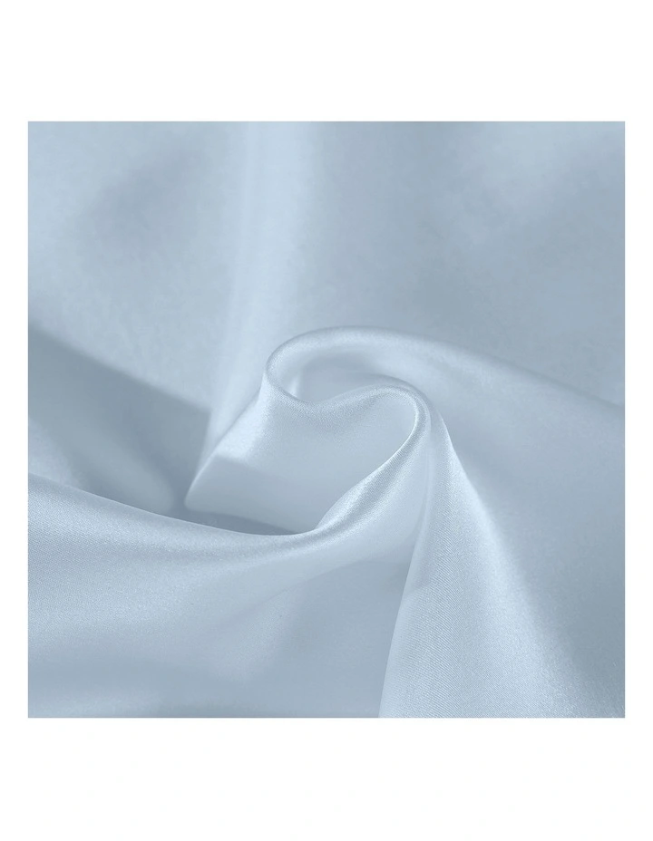 Mulberry Soft Silk Hypoallergenic Pillowcase Twin Pack 51x76cm In Light Blue - Image 2