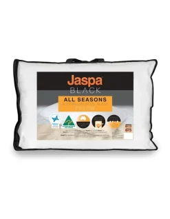 Black All Seasons Pillow White
