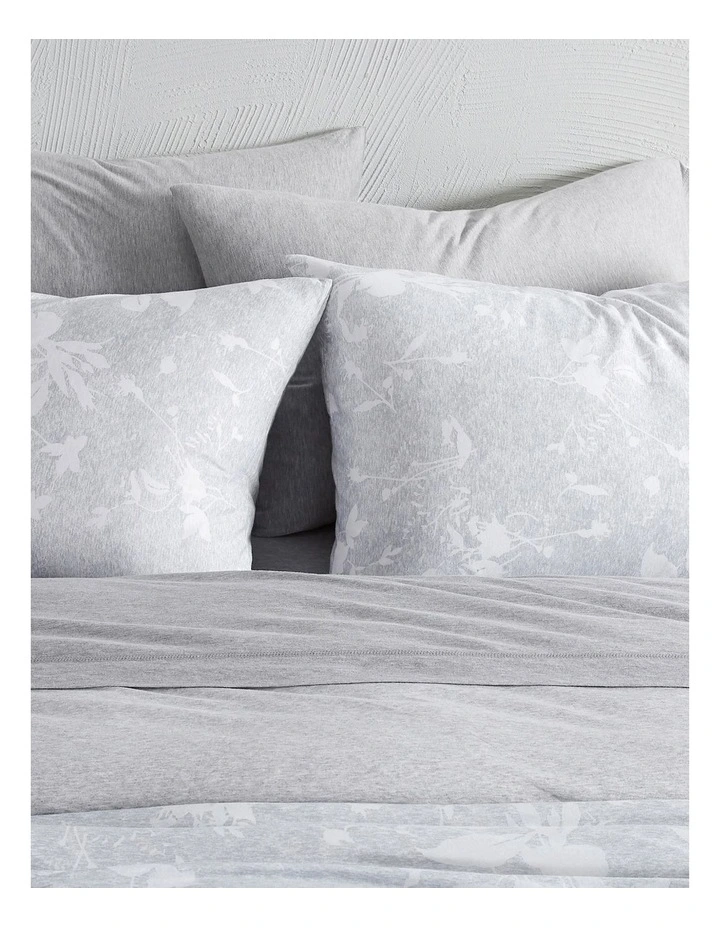 Calvin Klein Floral Print Quilt Cover In Pewter - Image 2