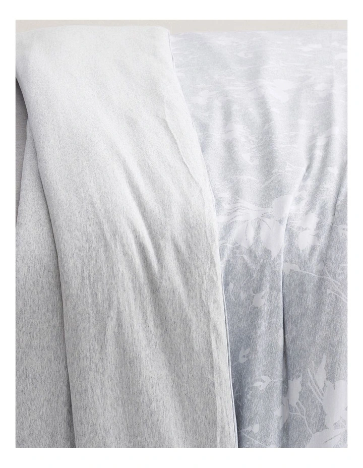 Calvin Klein Floral Print Quilt Cover In Pewter - Image 3