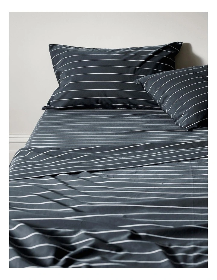 French Stripe Sheet Set In Steel - Image 2