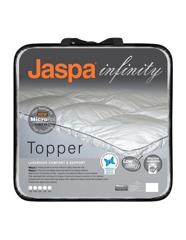 King Single Topper White