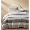 Porter Stripe Cotton Quilt Cover Set Ash