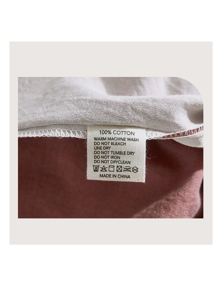 Cotton Duvet Single Quilt Cover Set In Red/Beige - Image 7