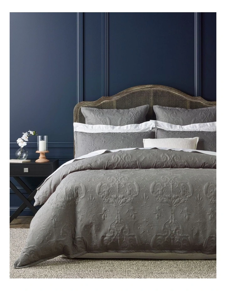 Heritage Everly Quilt Cover Grey