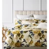 Heritage Constance Textured Quilt Cover In Yellow
