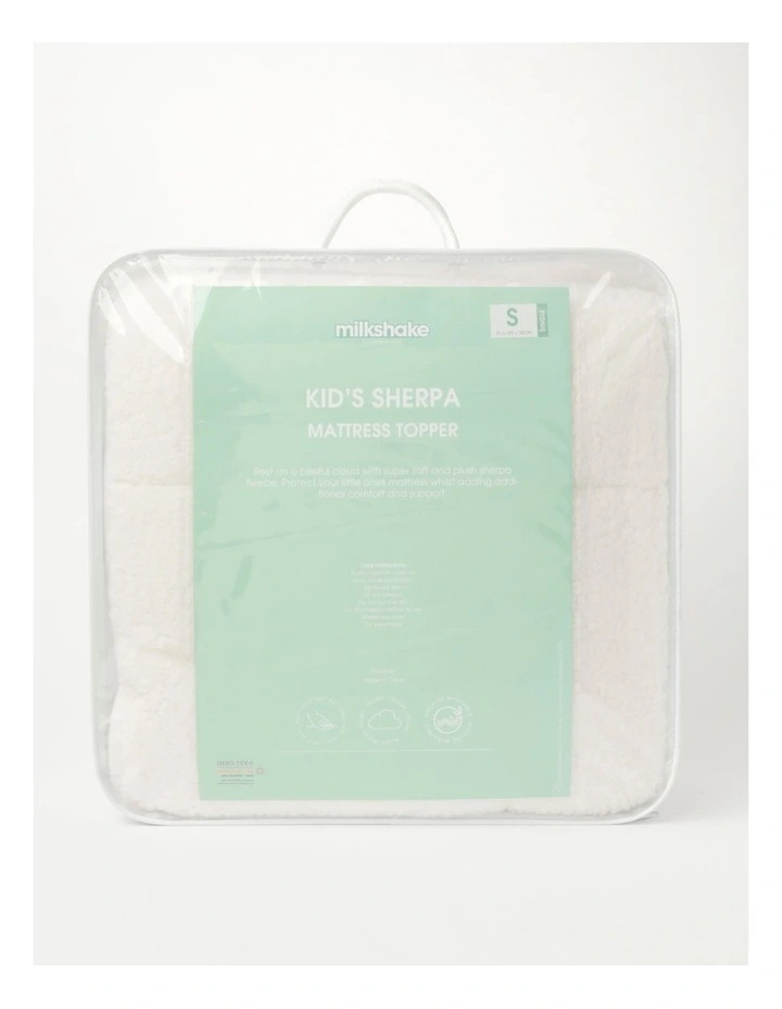 Sherpa Fleece Mattress Protector White