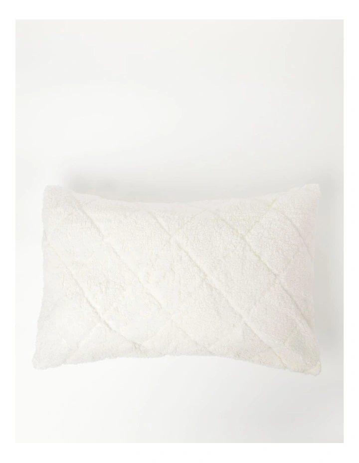 Sherpa Fleece Pillow Protector White - Image 2