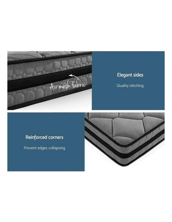 Queen Size Medium Firm Mattress 22cm Grey - Image 7