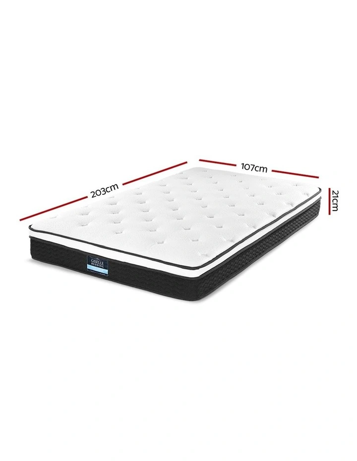 Mattress Euro Top Bed Bonnell Spring Foam King Single 21cm - Image 3