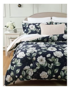 Evoke Velvet Quilt Cover Set Dark Green